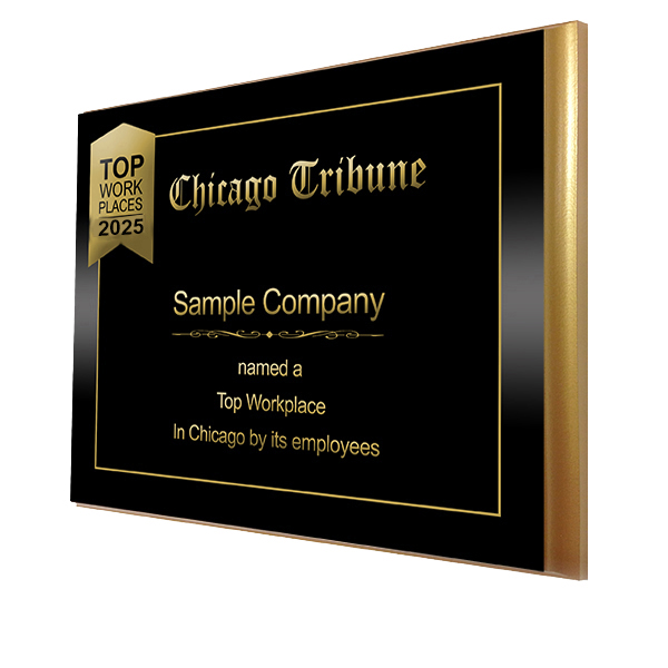 Large 14x16 Front Bevel Plaque (Gold) - $239.00